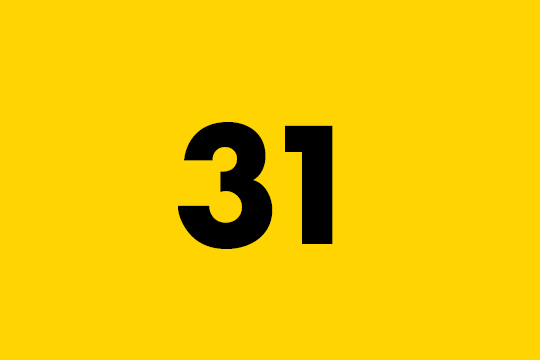 Number thirty-one.