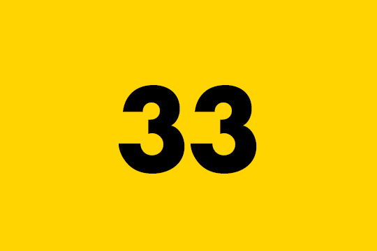 Number thirty-three.