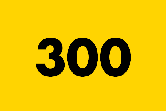 Number three hundred.