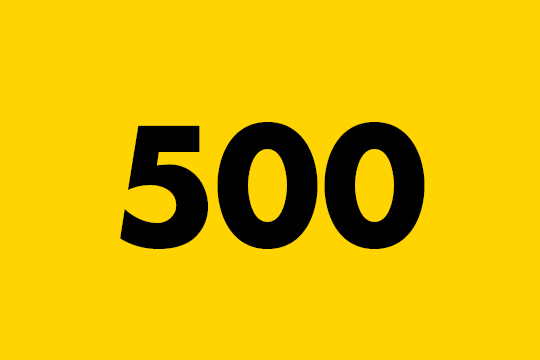 Number five hundred.