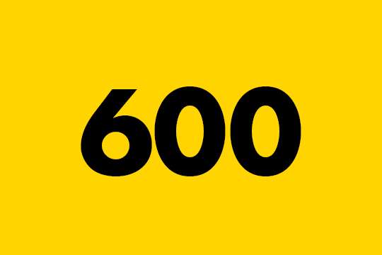 Number six hundred.