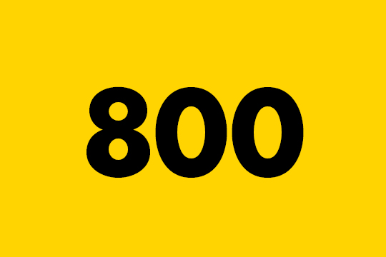 Number eight hundred.