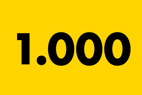 Number one thousand.