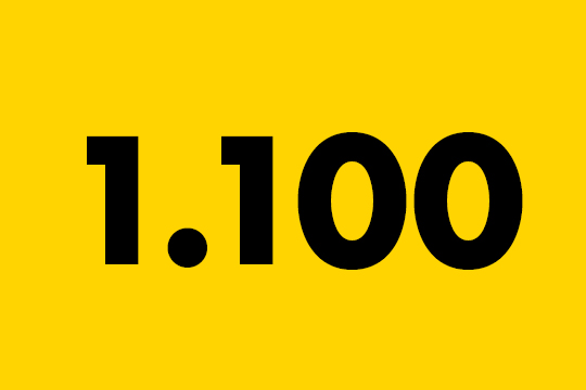 Number one thousand, one hundred.