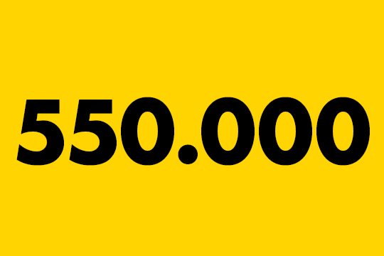 Number five hundred and fifty thousand.